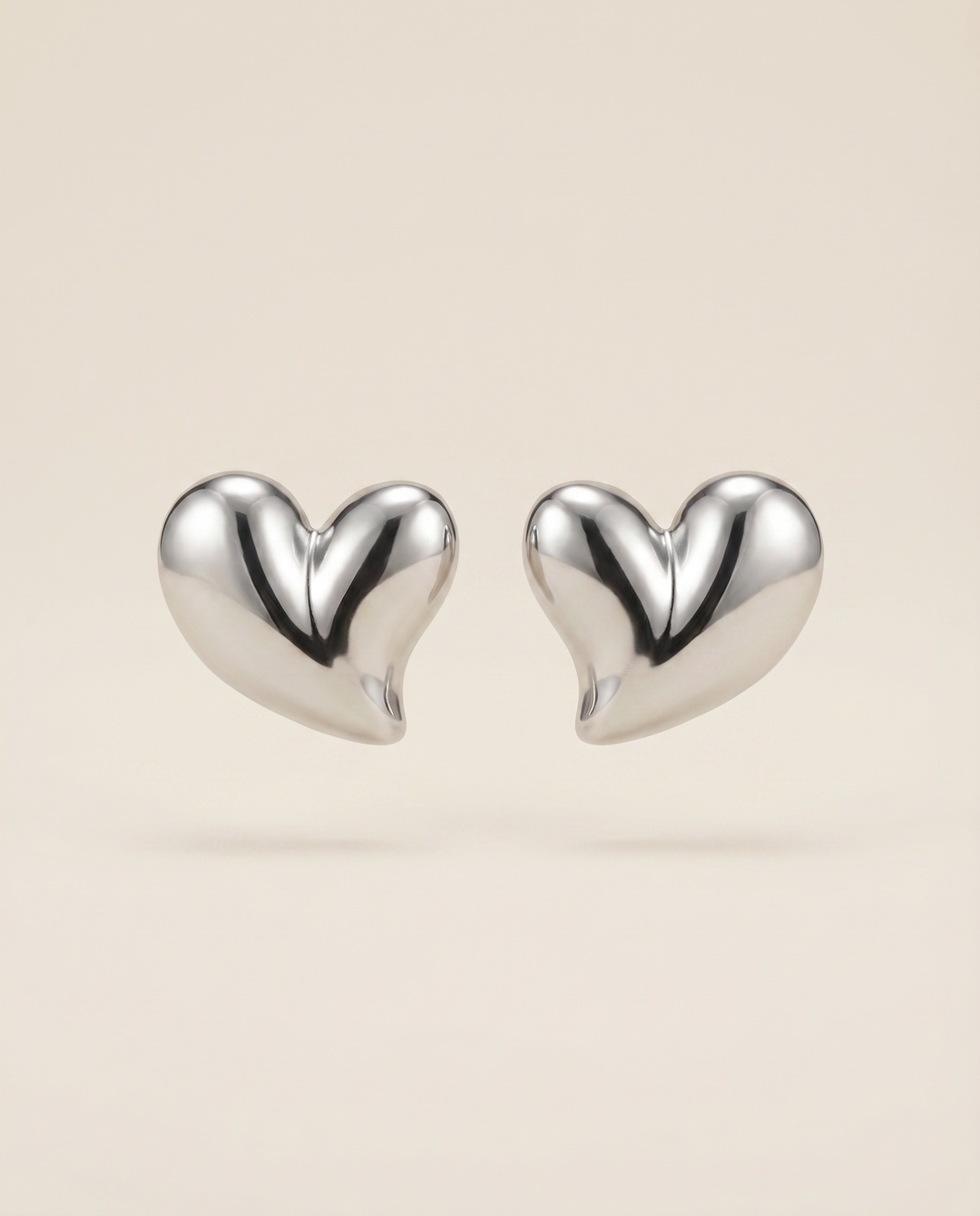 Boucles d'oreilles Heart acier – Seven Shades Réunion
