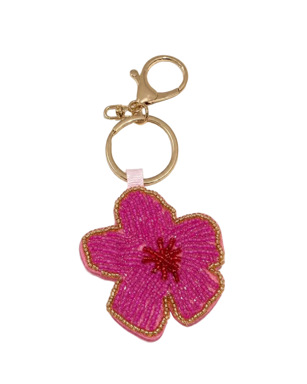 Porte-clés fleur à perles – Seven Shades Réunion