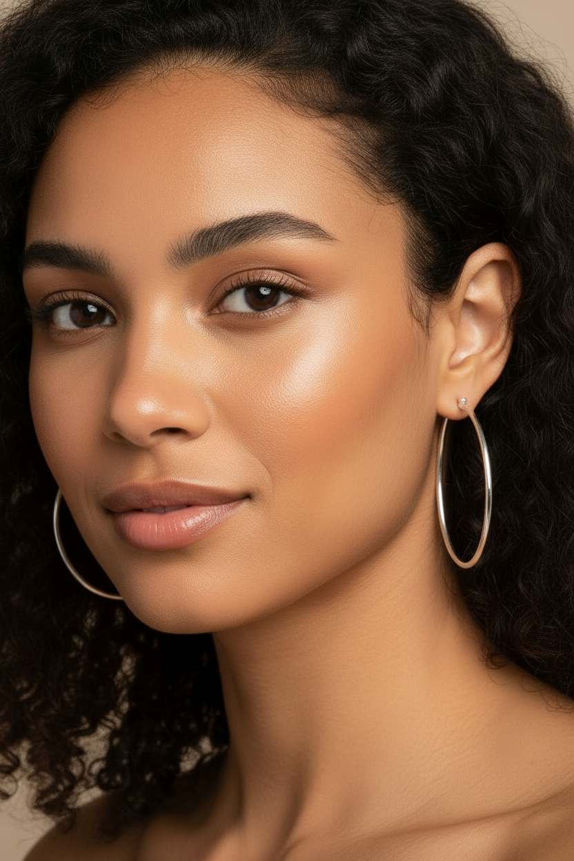 Boucles d'oreilles créoles en acier inoxydable – Seven Shades Réunion